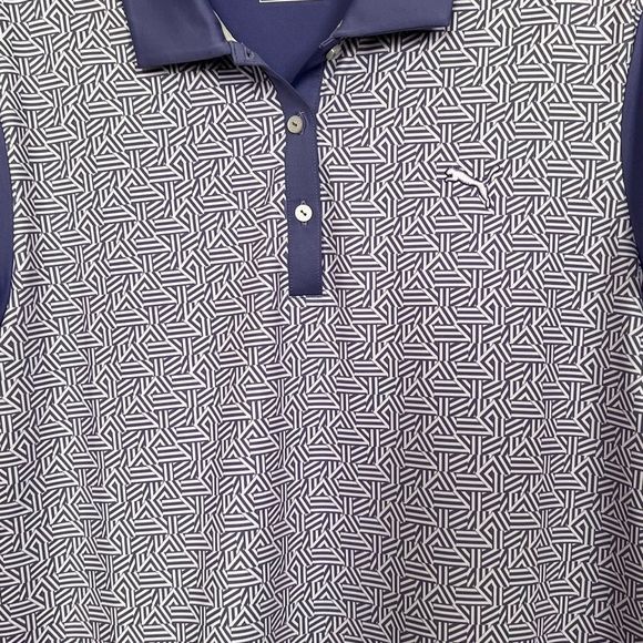 Puma Golf Womens Sz XL Purple and White Print Polo Top - Picture 2 of 7